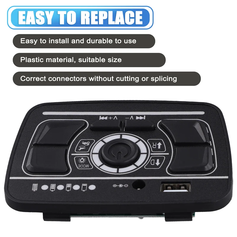 Children's Electric Car Central Control Panel Multi Functional Bluetooth Music Power Monitor