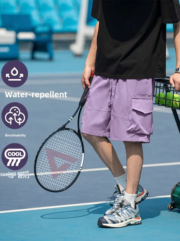 

Youdongji Youth Quick Dry Cool Sensation Workwear Shorts Men Summer Thin Loose Sports Five-Quarter Pants Waterproof Breathable