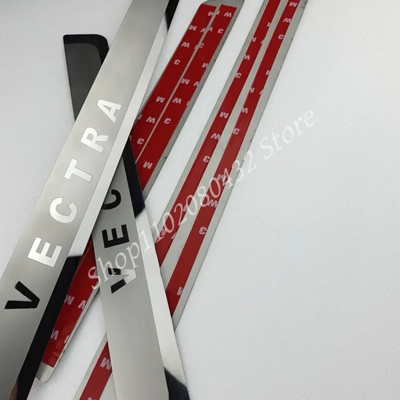 For Vauxhall Opel Vectra Door Sill Scuff Plate Cover Sticker Stainless Steel Threshold Pedal Trim Guards Car Styling Accessories view 3