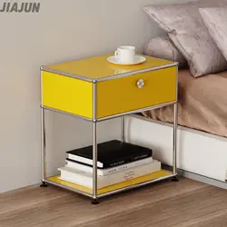 Hot-Selling Modular Metal Bedside Table - Customizable Designer Furniture for Bedrooms and Living Rooms  in Minimalist Style