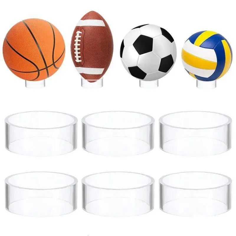 Lightweight Clear Golf Ball Storage Holder Ring Shatterproof Baseball Display Stand Rack for Outdoor Sports Event Display