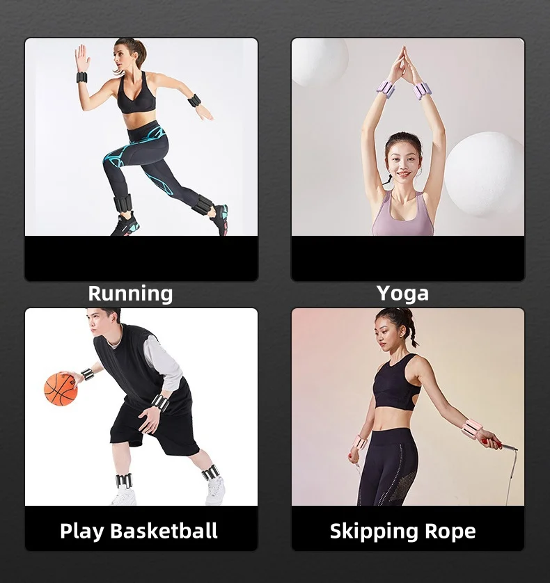 450/900g Handgelenkgewichte Armband verstellbar Fitness Pesas Mu Diegoquera Silikon Knöchelgewichte Riemen Outdoor Yoga gewichtete Armbänder – Detail 9
