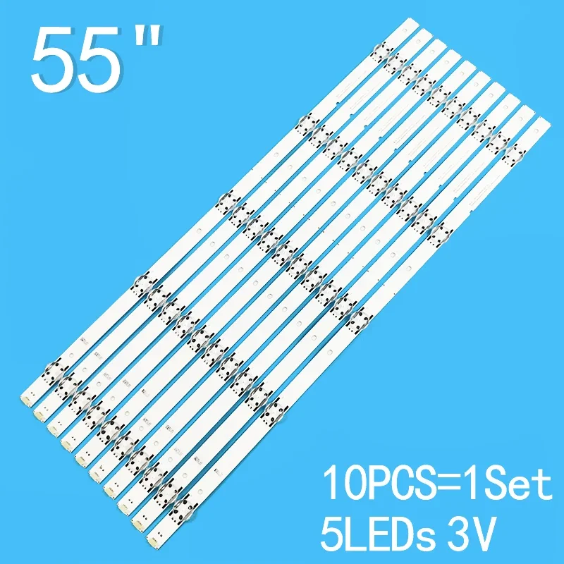 10PCS/lot 5LEDs 3V For JL.D55051330-003ES-M EVERLIGHT LBM550M0501-LE-5 (0) 55H6D 55DU6070 H55N5300UK HD550K3U51