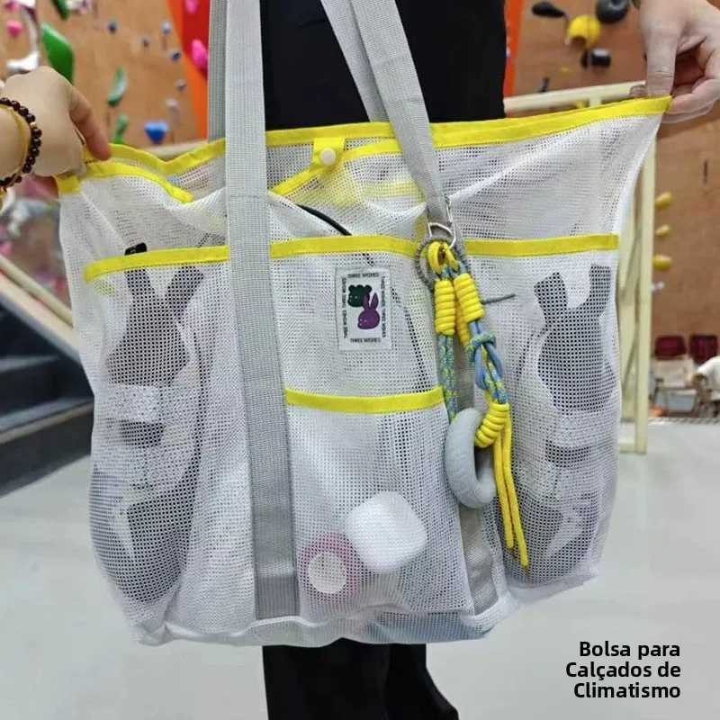 Bolsa Portátil para Calçados de Escalada, Respirável, à Prova de Umidade, Organizador de Tênis para Fitness, Estojo de Transp...