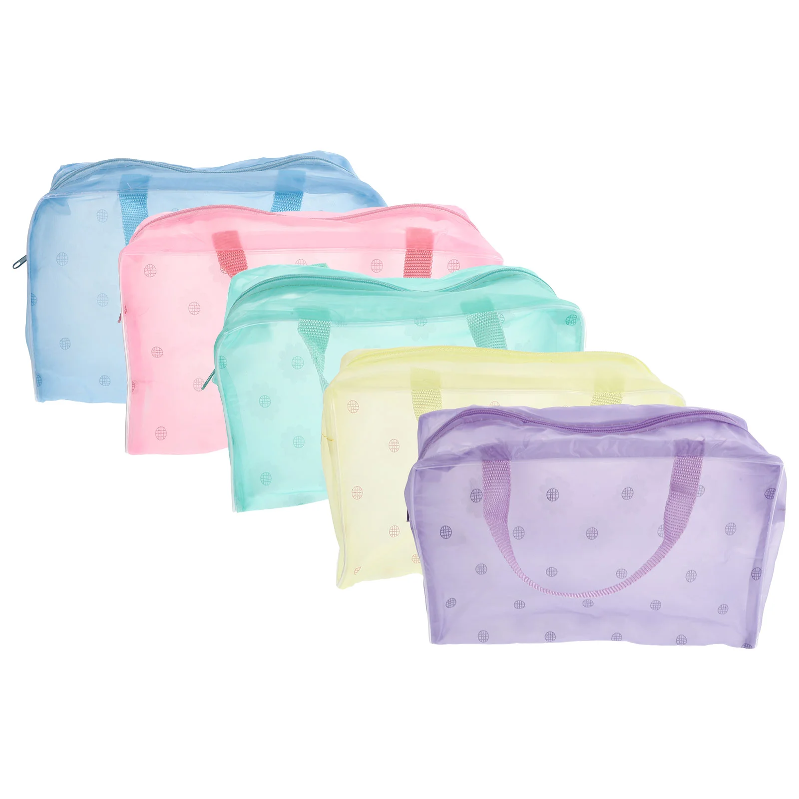 5 pièces sac à cosmétiques étanche PVC motif Floral pochette de rangement voyage toilette maquillage sac de lavage conception