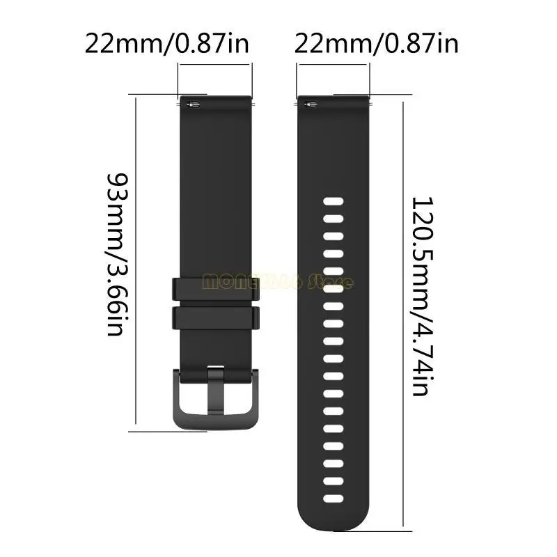 F62C Soft Silicone Watch Band حزام معصم مقاوم للماء 22 مم للمشي X/Grit X Vantage-M