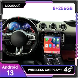 14.5 inch 8+256GB Car Stereo For Ford Mustang GT 2015-2020 Android 13.0 Tesla Style Screen Unit Car Multimedia Player Radio GPS