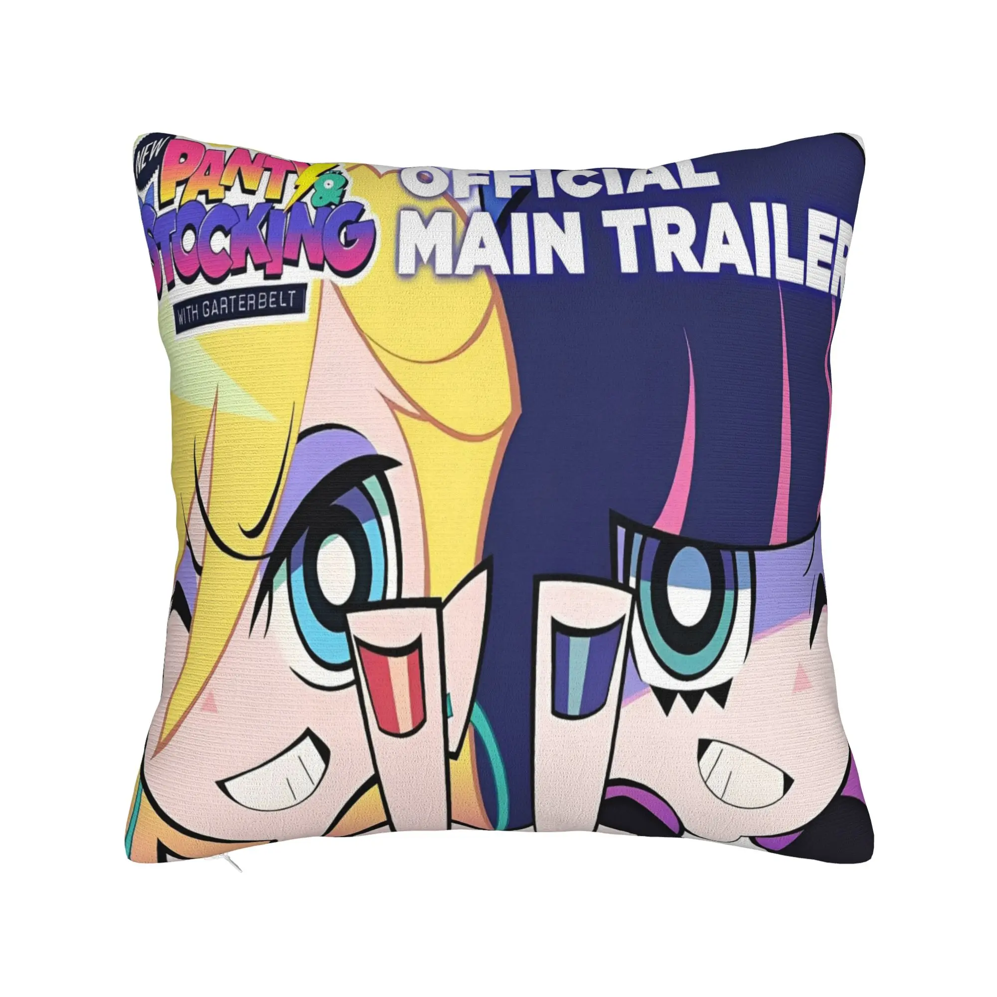 Panty Stocking with Garterbelt Square Pillow Cases Angles Anime Cushion Covers Customized Decorative Pillowcase for Home 40x40cm