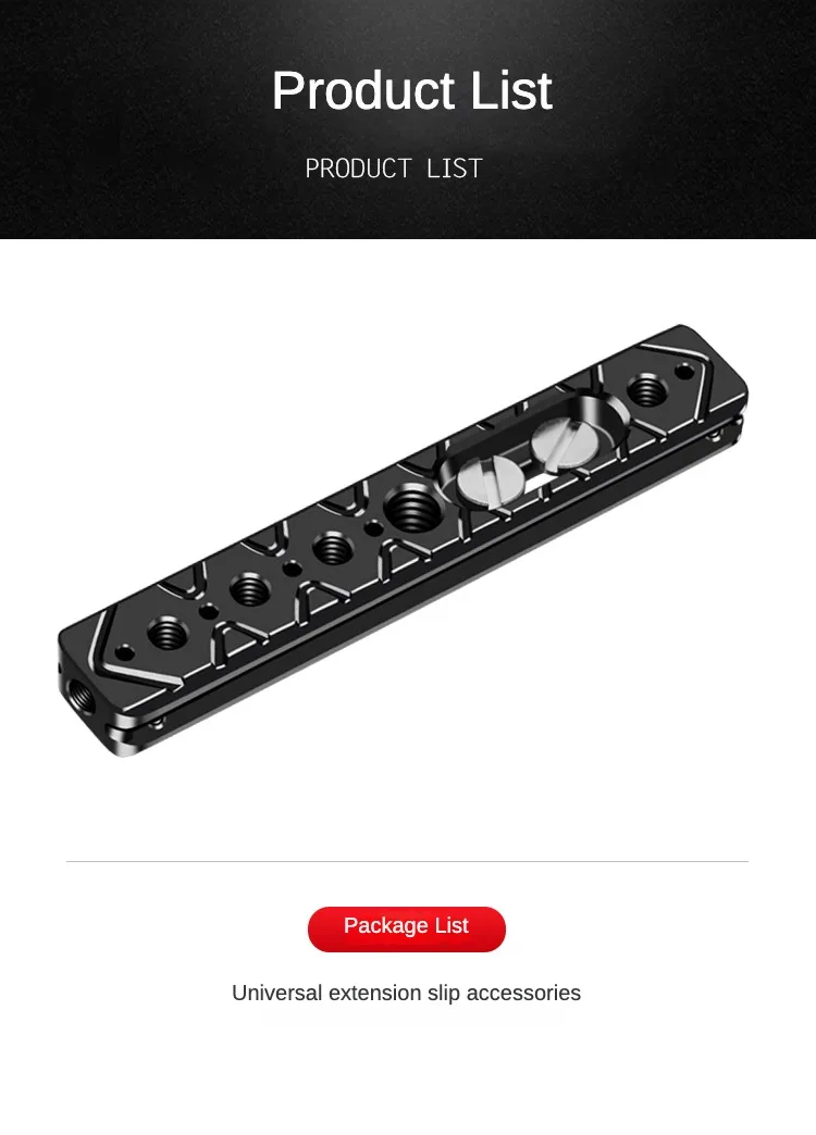 120mm Käses tange platte 1/4 "3/8" Arri-Positions löcher für Kamera käfig Rig Schnell verschluss schiene Schieber halterung Licht verlängerung halterung – Detail 12