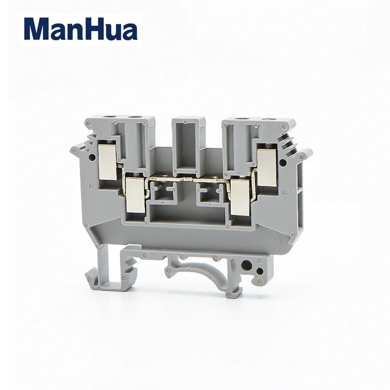 ManHua 10Pcs UDK-4 Feed Through Screw Connection Multi Conductors Wire Connector UDK4 Din Rail Terminal Blocks