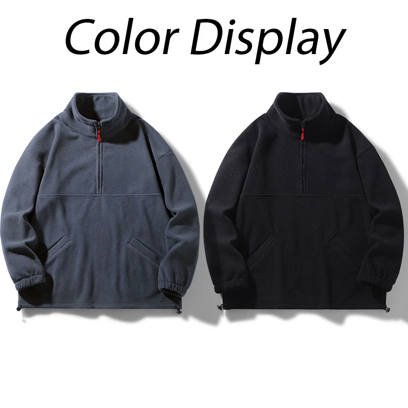 Hombres Invierno Suéter Polar Polar Pareja Otoño Suéter Cálido Con Cremallera A Prueba De Viento Alta Calidad Pullover Grueso Tops Dropshipping