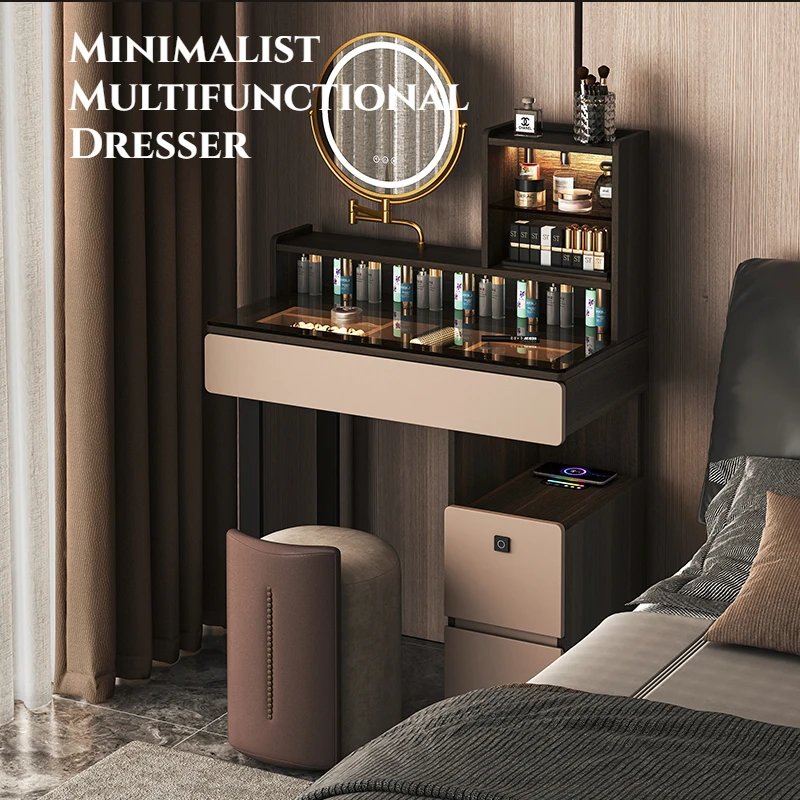 bedroom simple dressing table with mirror light luxury makeup vanity multifunctional tocador para maquillaje interior furniture