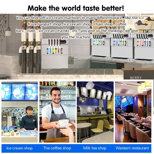 5 Mixed Flavors CE Soft Serve Ice Cream Machine Soft Ice Cream Vending Machine
