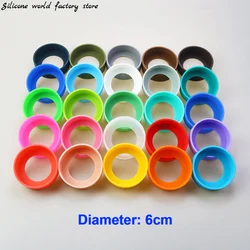 28 Colors 6.0CM Silicone Cup Bottom Cover 60MM Cup Bottom Ring Coaster Sleeve Sheath Wear-resistant Anti-fall Bottom Cover
