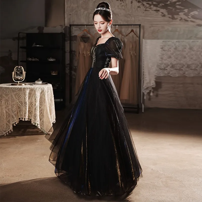 New banquet femininity elegant light luxurious Hepburn host dress