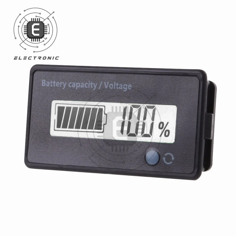 7-100V 12V 24V 48V Lead Acid Lithium Battery Capacity Indicator Car Motorcycle Digital Voltmeter Voltage Tester Meter Tool