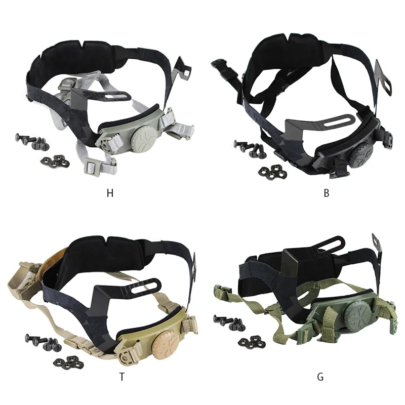 Tactical Helmet Inner Suspension Locking System Adjustable Fast Helmet Strap Shooting Hunting Airsoft Helmet Accessories