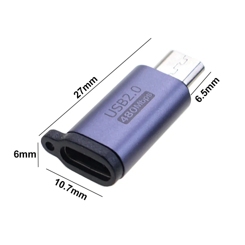 2-5 Stück Typ-C Micro-USB-Buchse auf Typ-C Mini-Micro-USB-Stecker Ladeadapter Ladegerät Konverter für 480 Mbit/s Datenübertragung – Detail 4