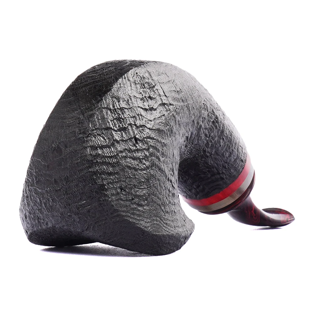 Se6916db88a9f42a6a8f8f091e59f6e642 Schwarze sandgestrahlte Freehand-Briarpfeife