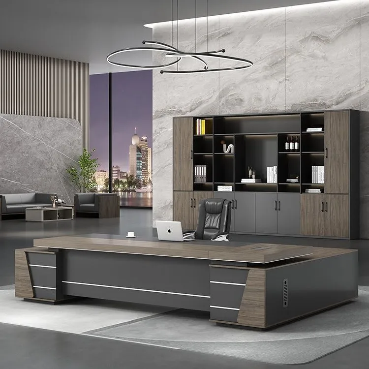 Boss desk and chair combination, simple and modern president, high-end large desk manager supervisor desk