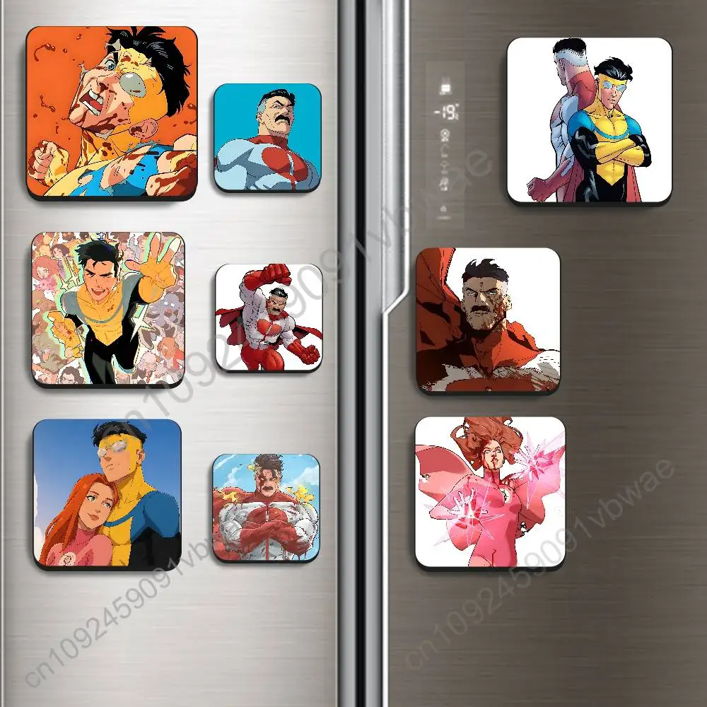 Atom Eve Omni-Man Invincible Magnetic Sticker Fridge Magnets No Falling Off Fit for Refrigerators All Metal Surfaces Home Decor