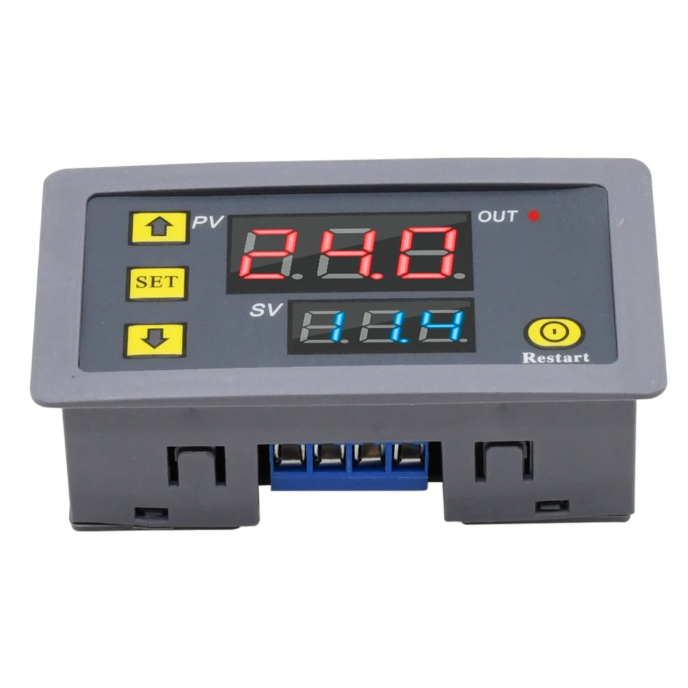 T3230 110V 220V 12/24V Digital Time Delay Relay Red Blue Dual Led Display Cycle Timer Control Switches Adjustable Relay 12v