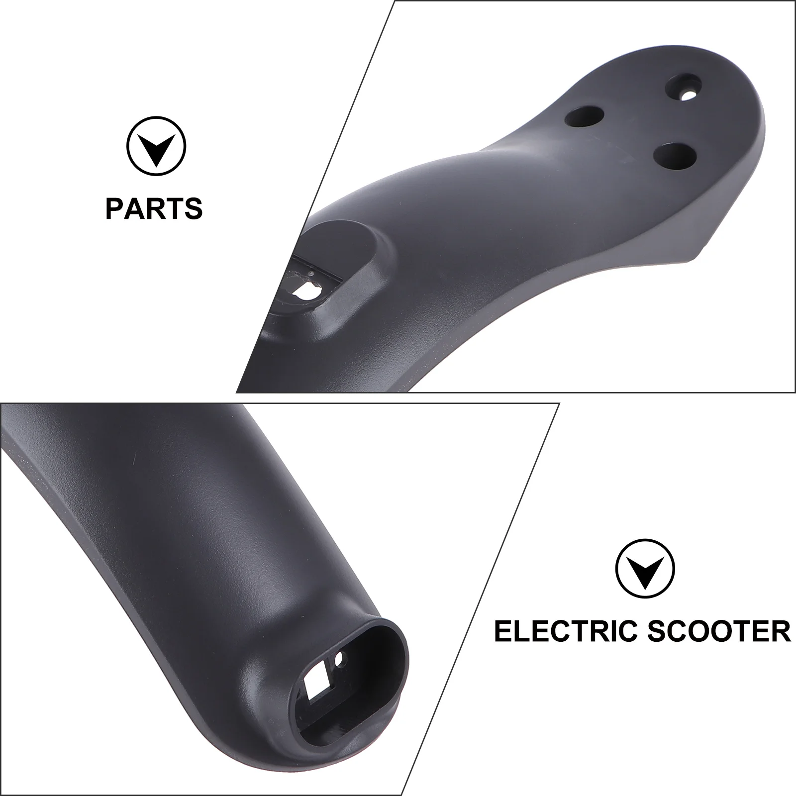 Electric Scooter Rear Mudguard Replacement Part Accessory Pliable Sun-Resistant Plastic Mudguard Kit for Dirt Protection Long