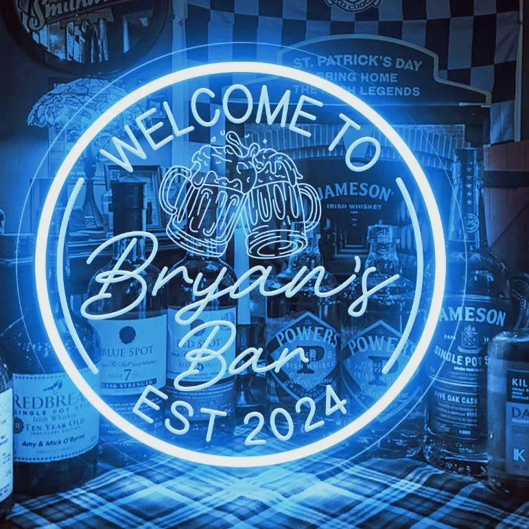 Personalized Neon Sign Custom LED Neon Sign USB Powered Multi Font Color For Home Bar Commercial Sign Large Wall Decoration Neon