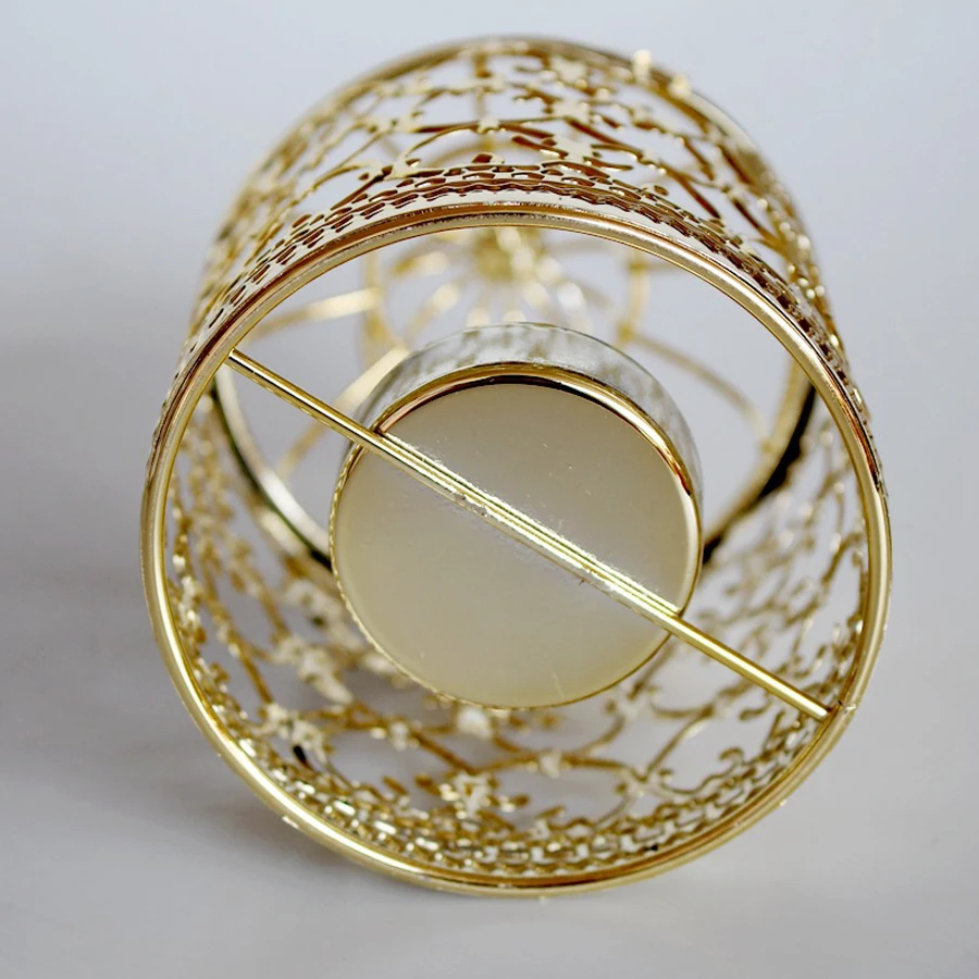 Vintage-Stil Eisen-Vogelkäfig Kerzenhalter Metall-Teelichthalter für Hochzeitstischdekoration und Heim-Mittelstück – Detail 4
