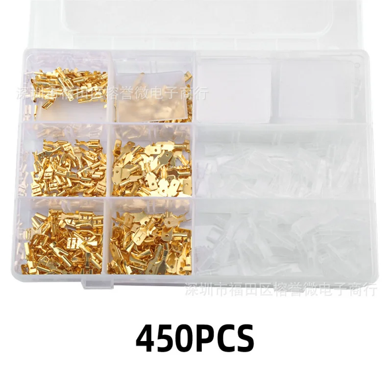 Oro/Argento 270/315/1050PCS 2.8/4.8/6.3MM Terminale con inserti per interruttori a gancio pressati a freddo