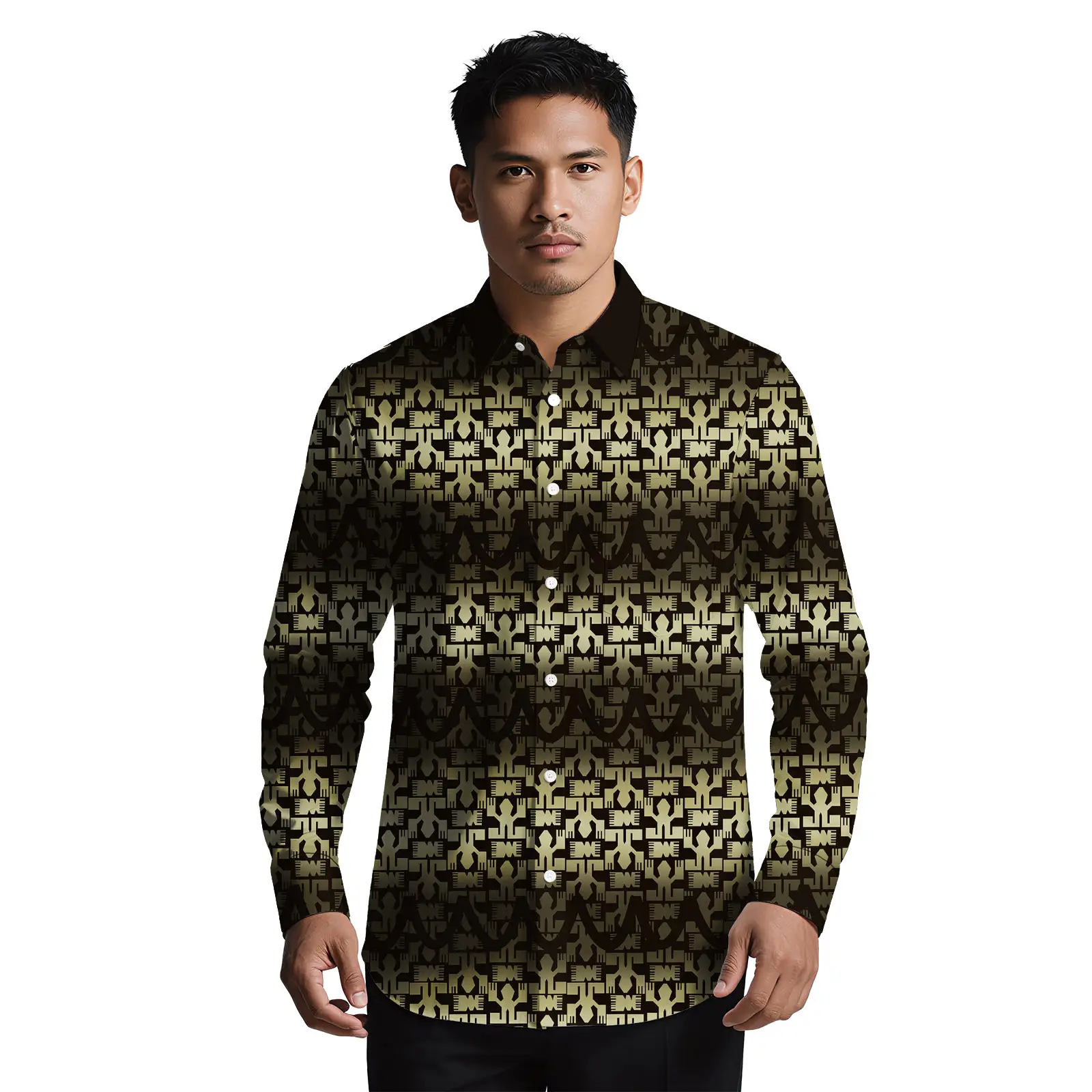 عيد الميلاد صور مخصصة البولينيزية القبلية تصميم الرجال زر تي شيرت ساموا الوشم تصميم ملابس للرجال قمصان هاواي ألوها #5