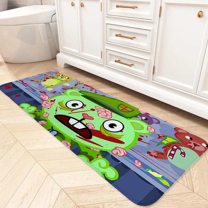 

Bathroom Foot Mat Slip-resistant D-Happy D-Tree Friends Kitchen Floor Carpet Custom Doormat Entrance Door Bedroom Rug Home