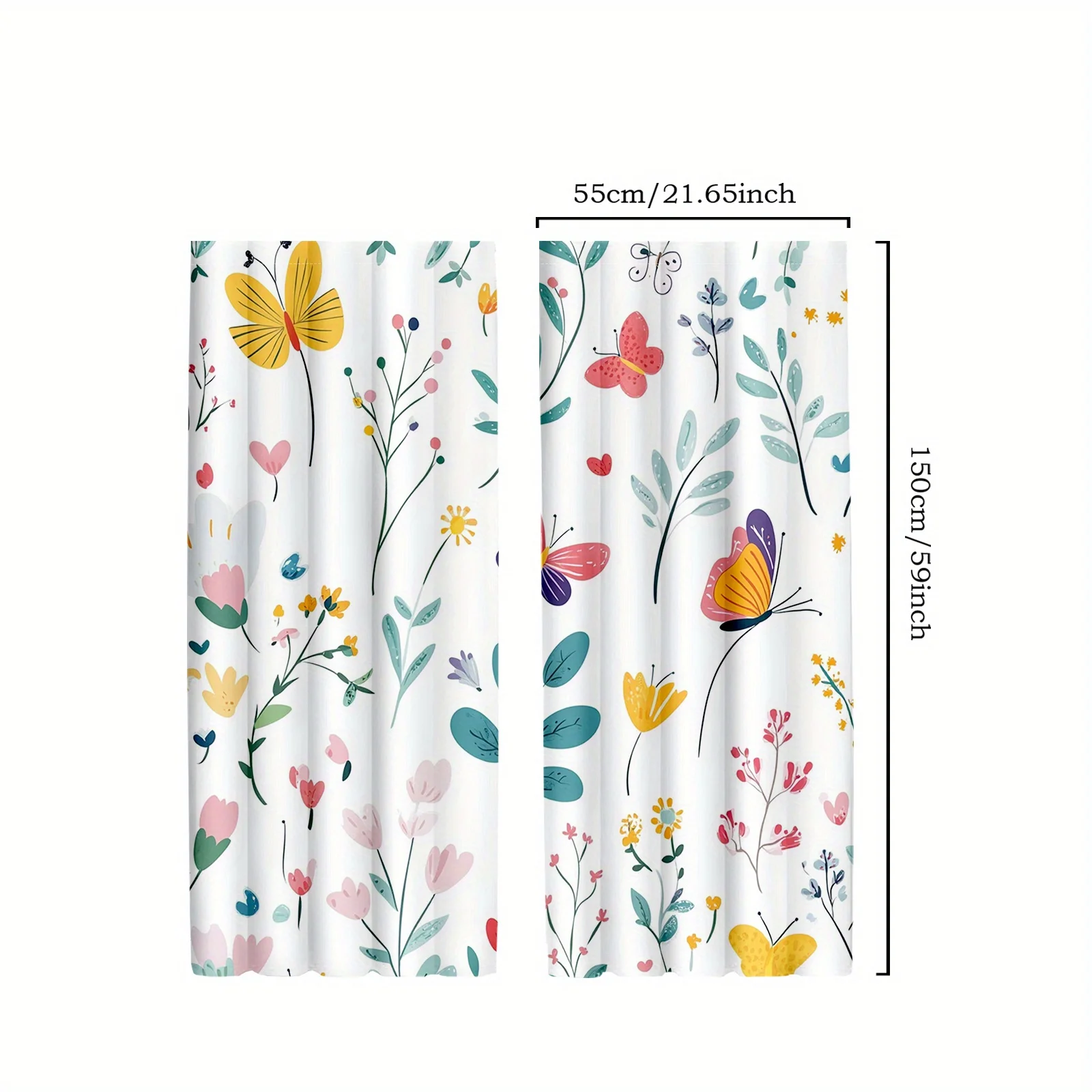 قطعتان من ستائر المعزولة الحرارية على الطراز التقليدي، 100% بوليستر، أبدية شبه شفافة، قابلة للغسل في الغسالة، معلقة جيب قضيب، 100