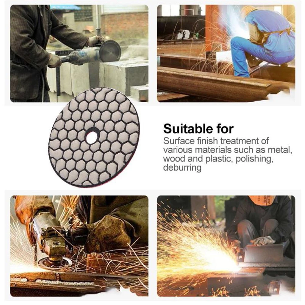 

Dry Use Polishing Pad 4 inch 100mm Flexible Resin Sanding Disc for Marble For Granite Quartzite Tile and Stone Polishing