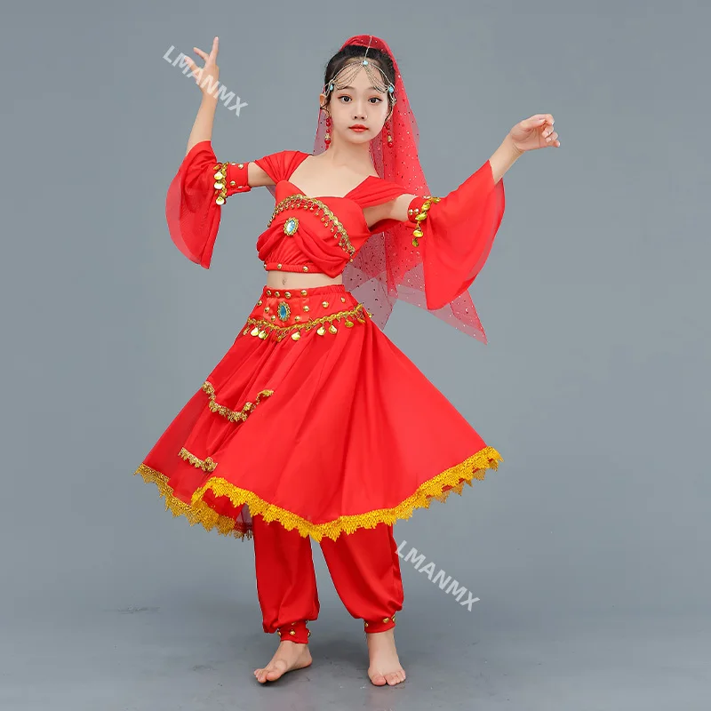 子供用新疆敦煌女性用エキゾチック民族舞踊衣装ジャスミンプリンセススカート