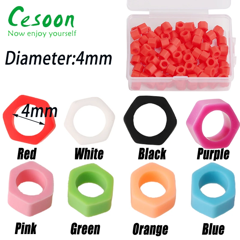 100Pcs/Box Dental Identification Circle Colorful Silicone Code Rings 4mm Autoclavable Orthodontic Instrument Dentistry Materials
