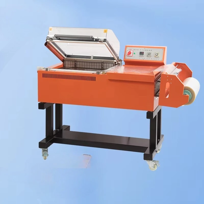 

2-in-1 Semi-Automatic Plastic Film Shrink Wrapping Machine for Beverage Packaging Case Foil for Gift Boxes Books