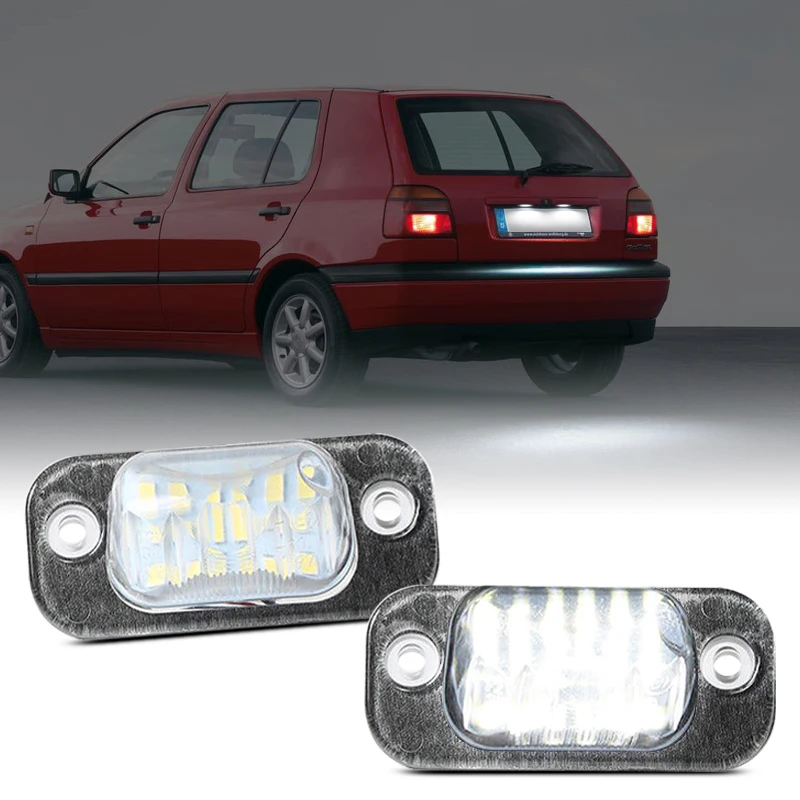 

2 шт. для VW Golf MK3 Polo, классический вариант Seat Ibiza Cordoba, цвет белый, фотографический номерной знак