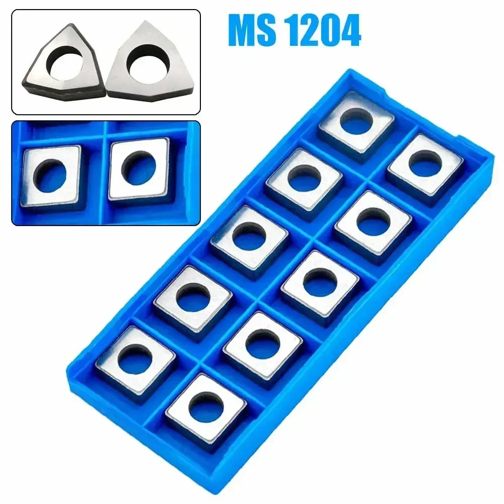 10 PCS MW0804 MS1204 MC1204 Turning Tool CNC Carbide Insert Blade Shims Carbide Shim Trigon Workshop Turning Tools Accessories