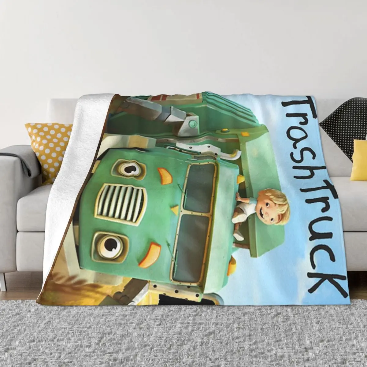 

Hank And Trash Truck Cartoon Blankets Soft Warm Flannel Throw Blanket Bedspread for Bed Living room Picnic Travel Home Couch
