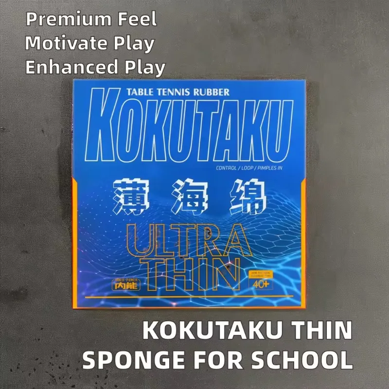 KOKUTAKU 0.4/0.5/0.6/0.8/1.0/1.2/2.1mm Table Tennis Rubber Sponge Ultra Thin Random Color Ping Pong Rubber Sponge Single Rubber