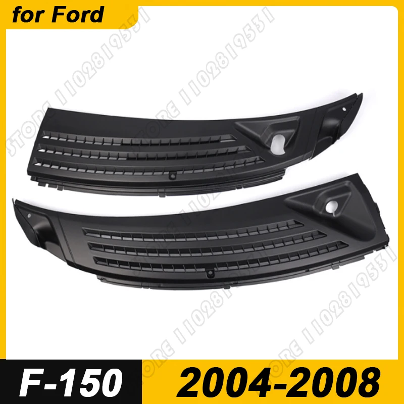 

for 2004-2008 Ford F-150 Windshield Wiper Cowl Grille Vent Cover Panel Hood Assembly Replacement 4L3Z150A69AA 4L3Z150A68BA