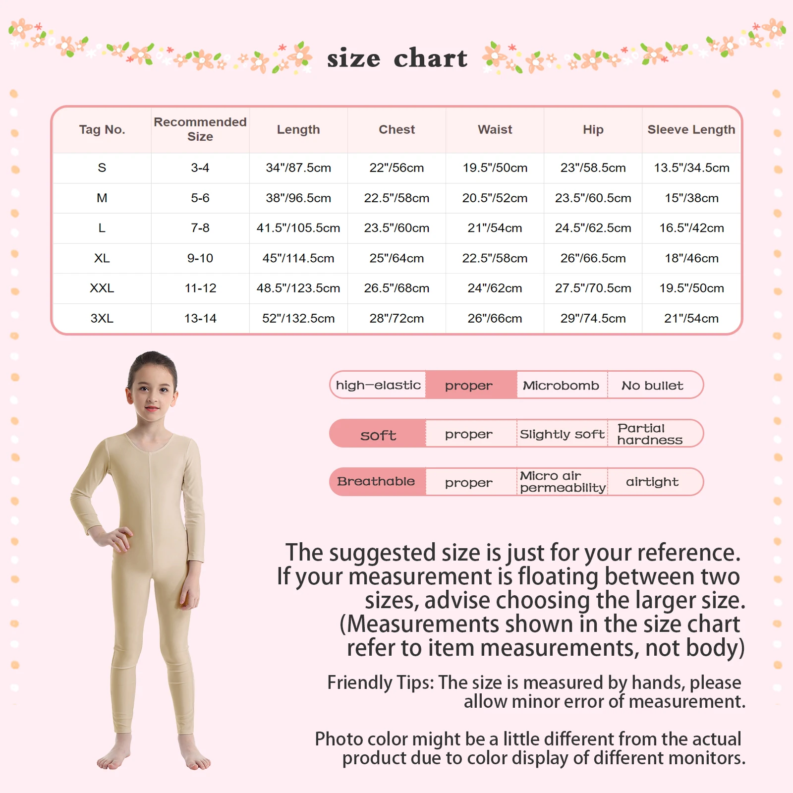 Kids Girls Spandex Bodysuit Ballet Leotard Unitard Long Sleeve Full Body Suit Dance Costumes Gymnastics Tight Jumpsuits