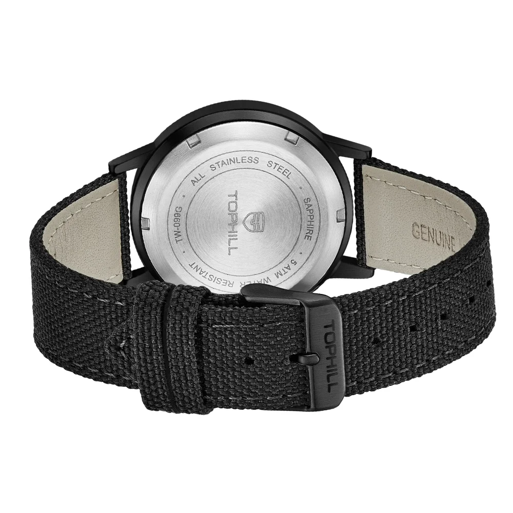 Jam Tangan Pria TOPHILL TW099G - Canvas Strap Watch ulasan dan harga