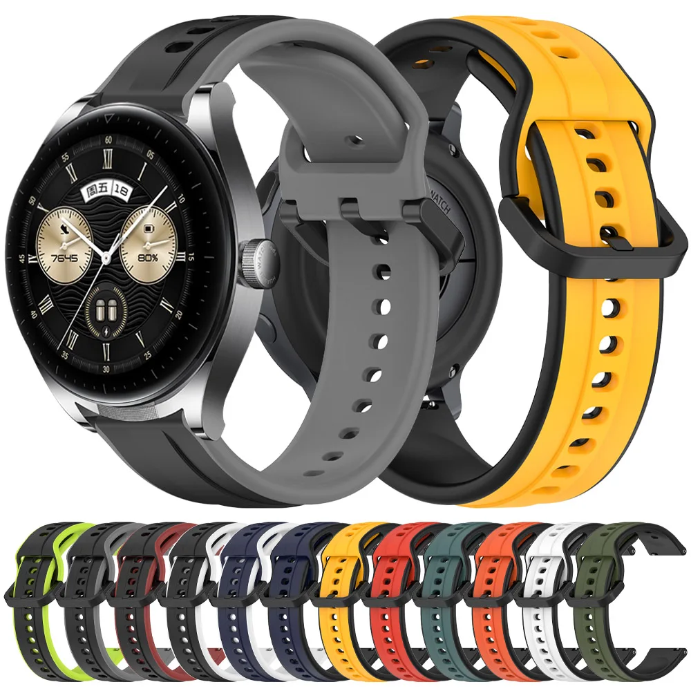 20/22mm Sports Silicone Strap For HUAWEI WATCH GT 3 46mm 42mm Buds Runner Band HONOR Magic Watch2 GS Pro ES Bracelet Watchbands