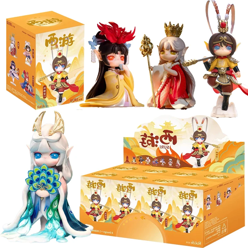 

Аниме Kawaii мультфильм SURI Journey To The West серии слепая коробка ручная кукла украшения подарки женские древние ветровые куклы ручные модели