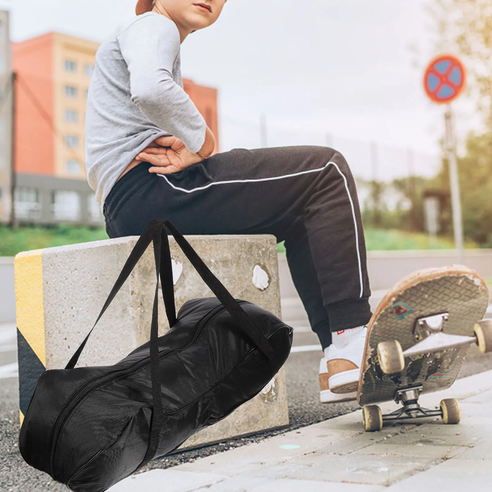 

Practical Skateboard Backpack Durable PP Lightweight Waterproof Longboard Bag Outdoor Sports Cycling Use