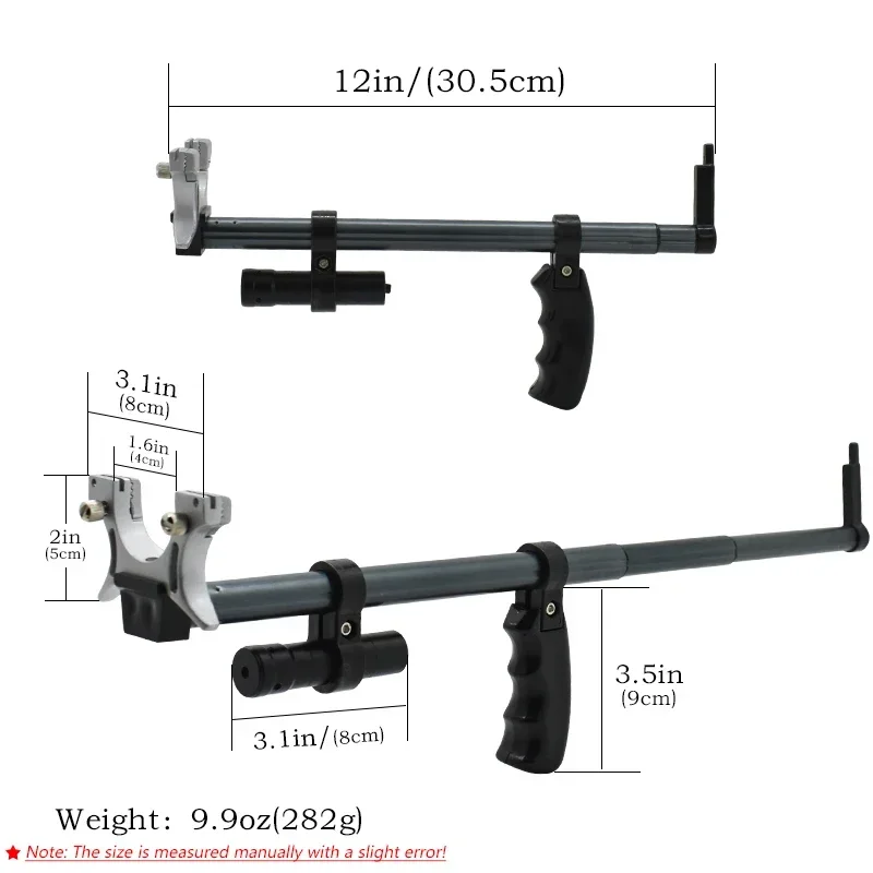 Portable Retractable Long Slingshot Resin Material Metal Bow Head Infrared Laser Aiming Hunting Shooting Professional Slingshot