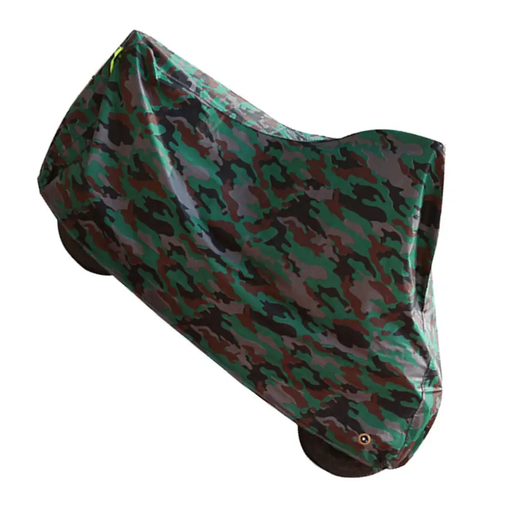 

Green Camouflage Universal Motorcycle Cover Protective Dustproof Waterproof Shelter Sun Block Bike Rain Cover Outdoor Protector
