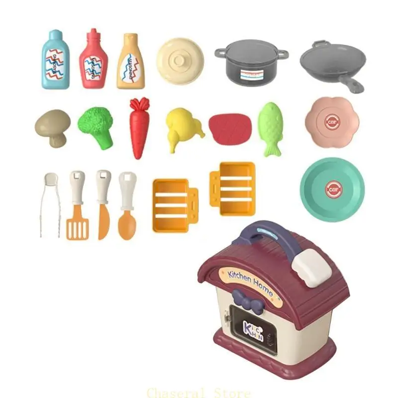 E7CE Cuisine réaliste pour house multifonctionnel pour le cadeau créatif pour enfants